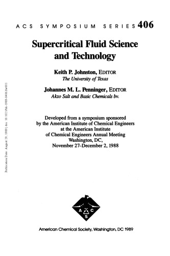 Supercritical fluid science and technology.