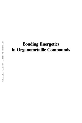 Bonding energetics in organometallic compounds