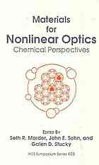 Materials for nonlinear optics : chemical perspectives