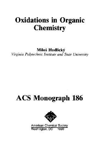 Oxidations in Organic Chemistry