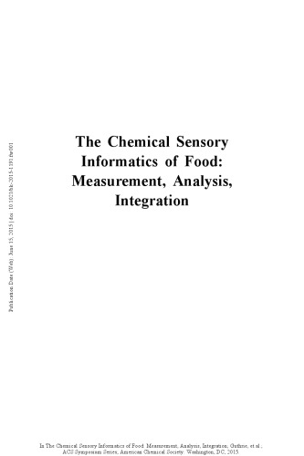 The Chemical Sensory Informatics of Food