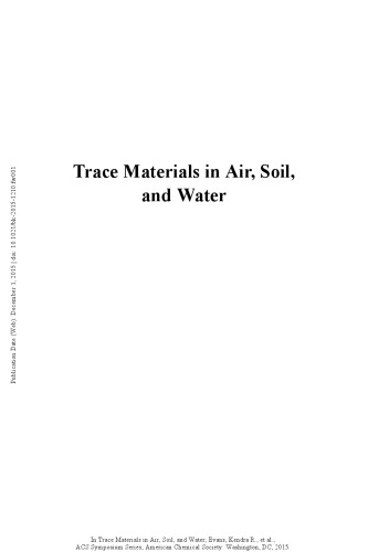 Trace Materials in Air, Soil, and Water