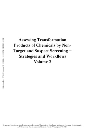 Assessing Transformation Products of Chemicals by Non-Target and Suspect Screening