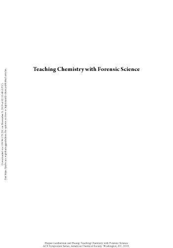 Teaching Chemistry with Forensic Science