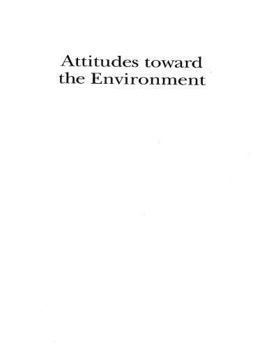 Attitudes Toward the Environment