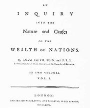 Adam Smith's An Inquiry Into The Nature And Causes Of The Wealth Of Nations