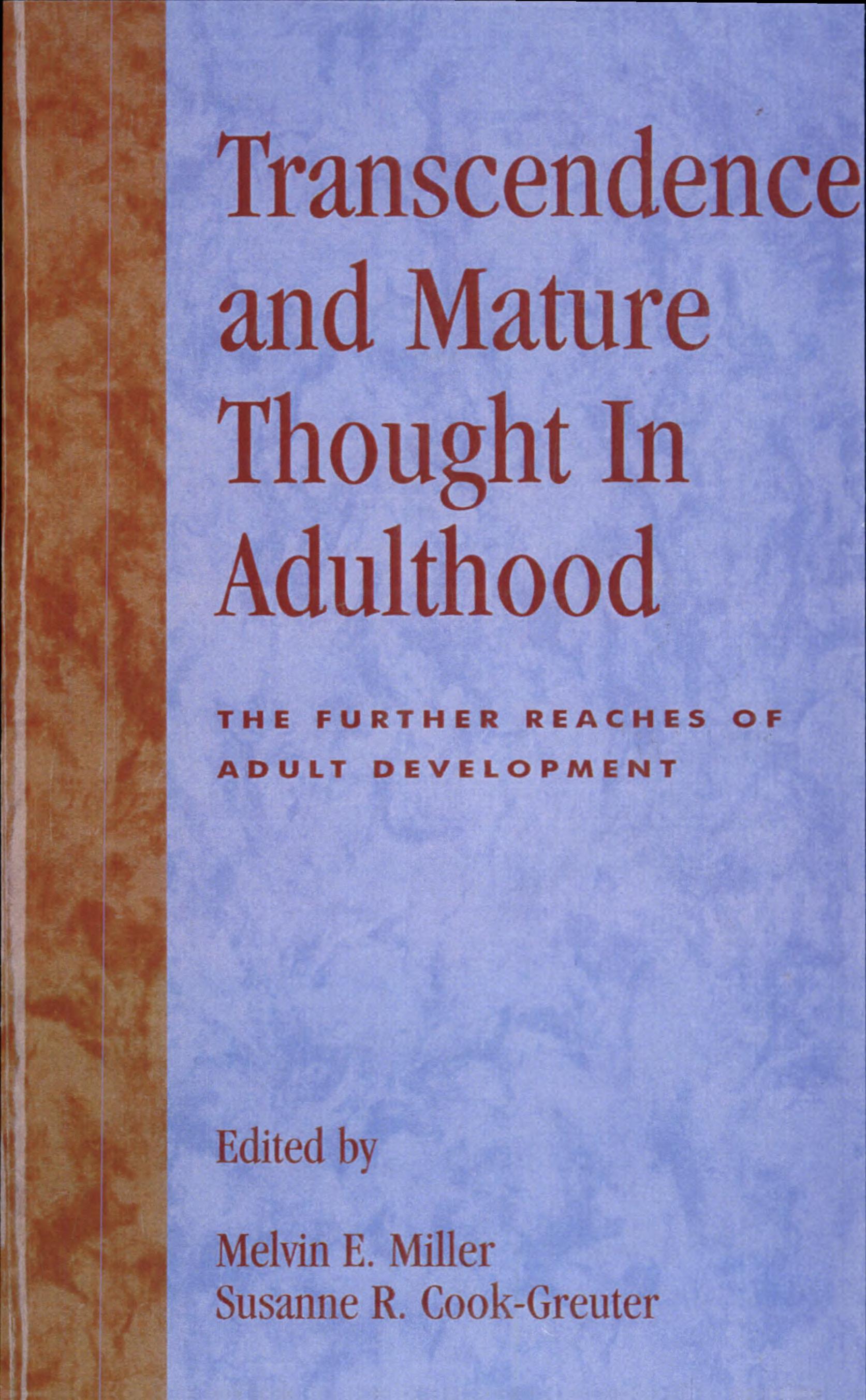 Transcendence and Mature Thought in Adulthood