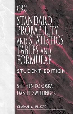 CRC Standard Probability and Statistics Tables and Formulae