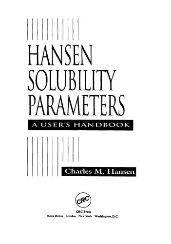 Hansen Solubility Parameters