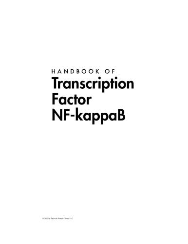 Handbook of Transcription Factor NF-kappaB