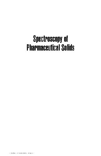 Spectroscopy of Pharmaceutical Solids