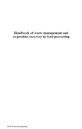 Handbook of Waste Management and Co-Product Recovery in Food Processing