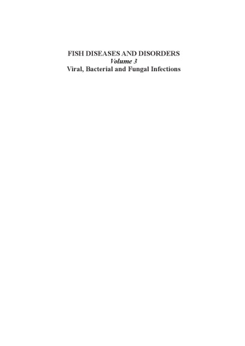 Fish Diseases and Disorders, Volume 1