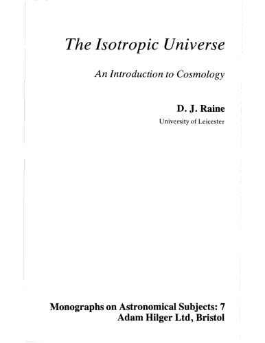 The Isotropic Universe,