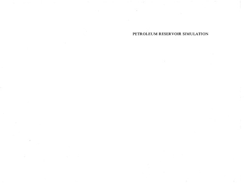 Petroleum Reservoir Simulation