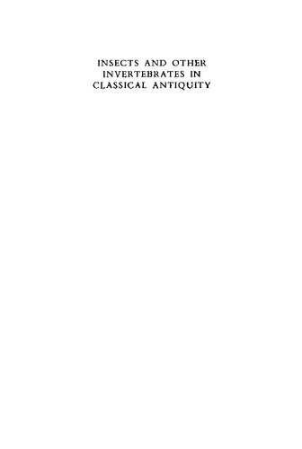 Insects And Other Invertebrates In Classical Antiquity