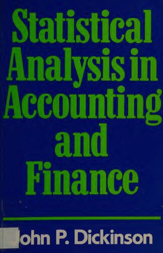 Statistical analysis for accounting and finance