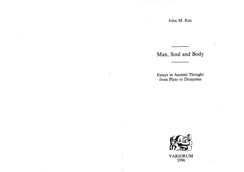 Man, Soul, and Body