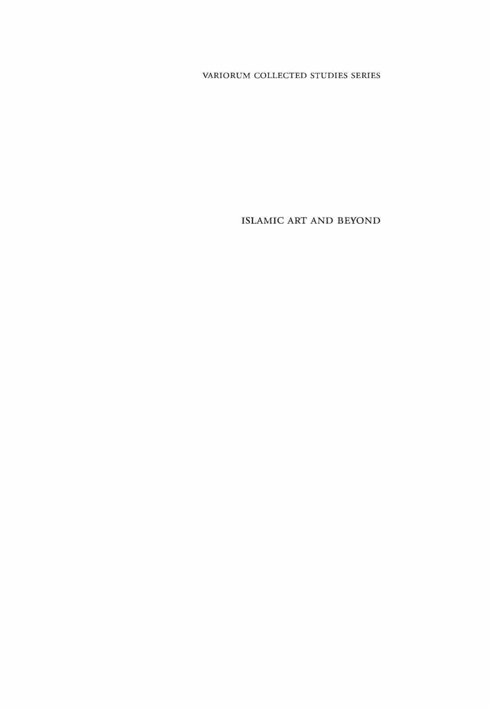 Islamic Art and Beyond