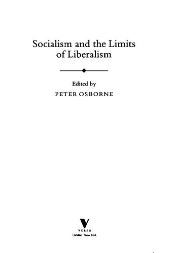 Socialism and the Limits of Liberalism