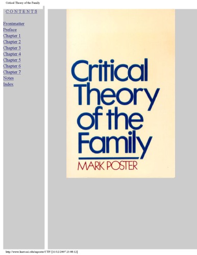 Critical theory of the family