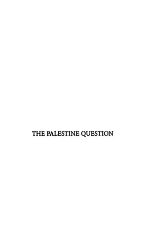 The Palestine Question