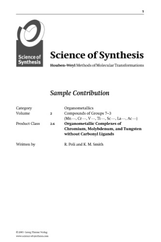 Science of Synthesis V.2 Houben-Weyl Methods of Molecular Transformations