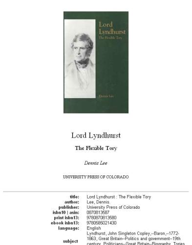 Lord Lyndhurst