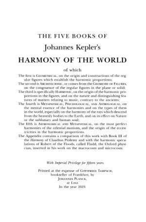 The Harmony of the World by Johannes Kepler