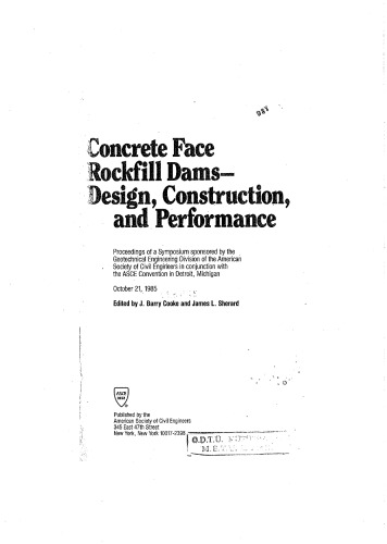 Concrete Face Rockfill Dams