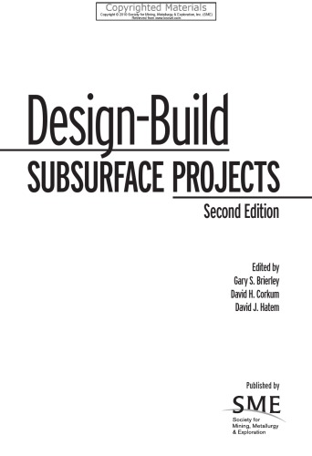 Design-Build Subsurface Projects, Second Edition