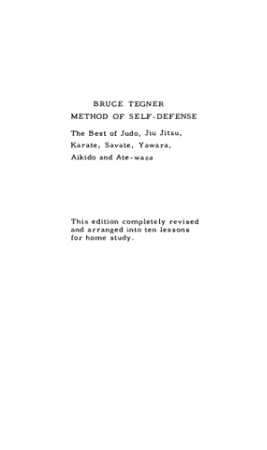 Bruce Tegnér Method of Self-Defense