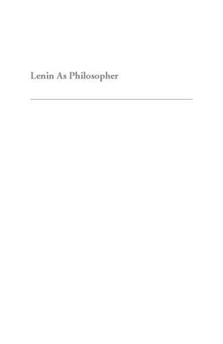 Lenin as Philosopher