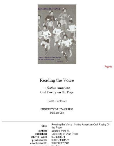 Reading the Voice