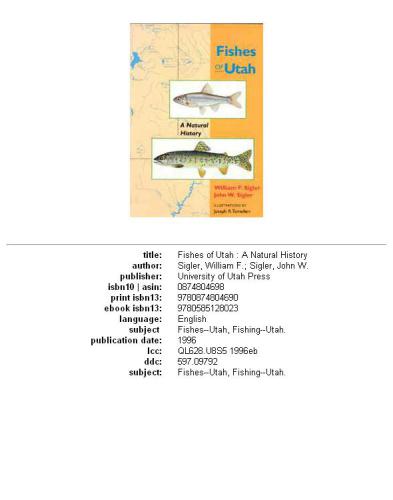 Fishes of Utah