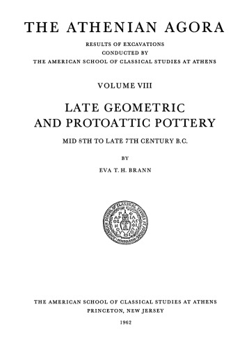 Late Geometric and Protoattic Pottery