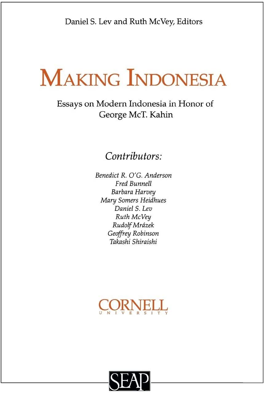 Making Indonesia (Studies on Southeast Asia)