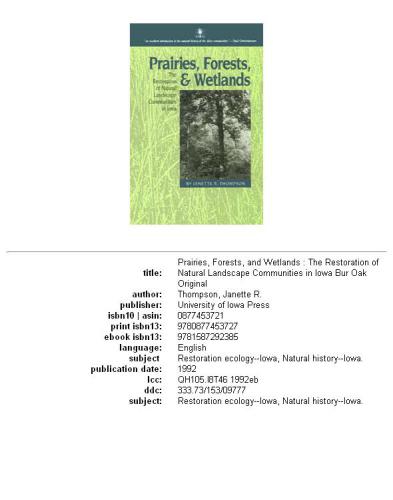 Prairies, Forests, and Wetlands