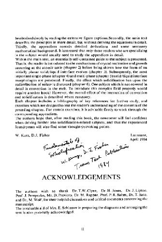 Fundamentals of Solidification