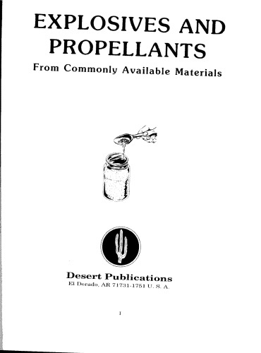 Explosives and Propellants