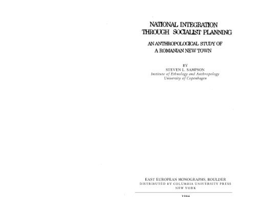 National Integration Through Socialist Planning