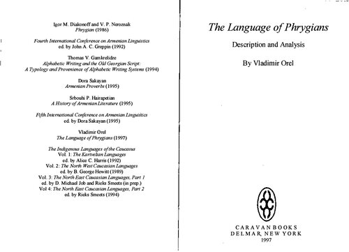 The Language Of Phrygians