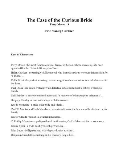 The Case of the Curious Bride