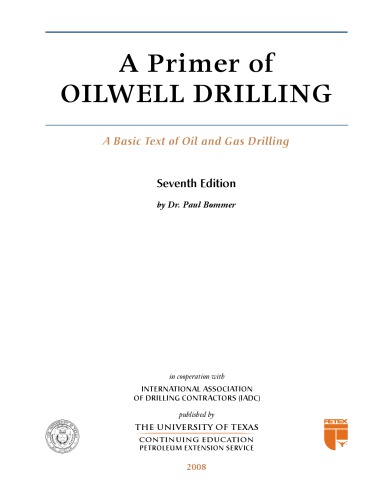 A Primer of Oilwell Drilling