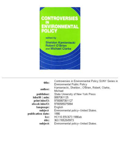 Controversies in Environmental Policy