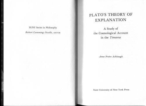 Plato's Theory of Explanation