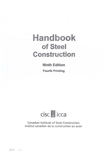 Handbook of Steel Construction