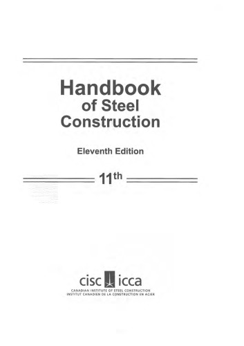 Handbook of Steel Construction