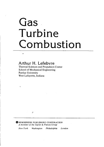 Gas Turbine Combustion