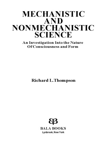 Mechanistic &amp; Nonmechanistic Science